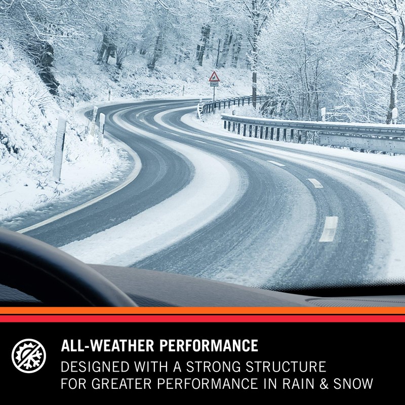 K&N EDGE Wiper Blades: All Weather Performance, Superior Windshield Contact,