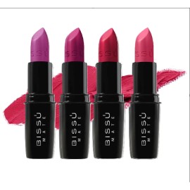 Pack 4 Piezas Labial Mate Bissù Varios Tonos