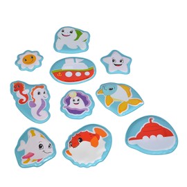 Simba 104010196 - ABC Magic Bath Puzzle, Bath Stickers, 10 Pieces, 10 cm, Stick to the Bathtub Edge, Bath Fun, Colourful Motifs, Colour Changing, Bath Toy, from 12 Months