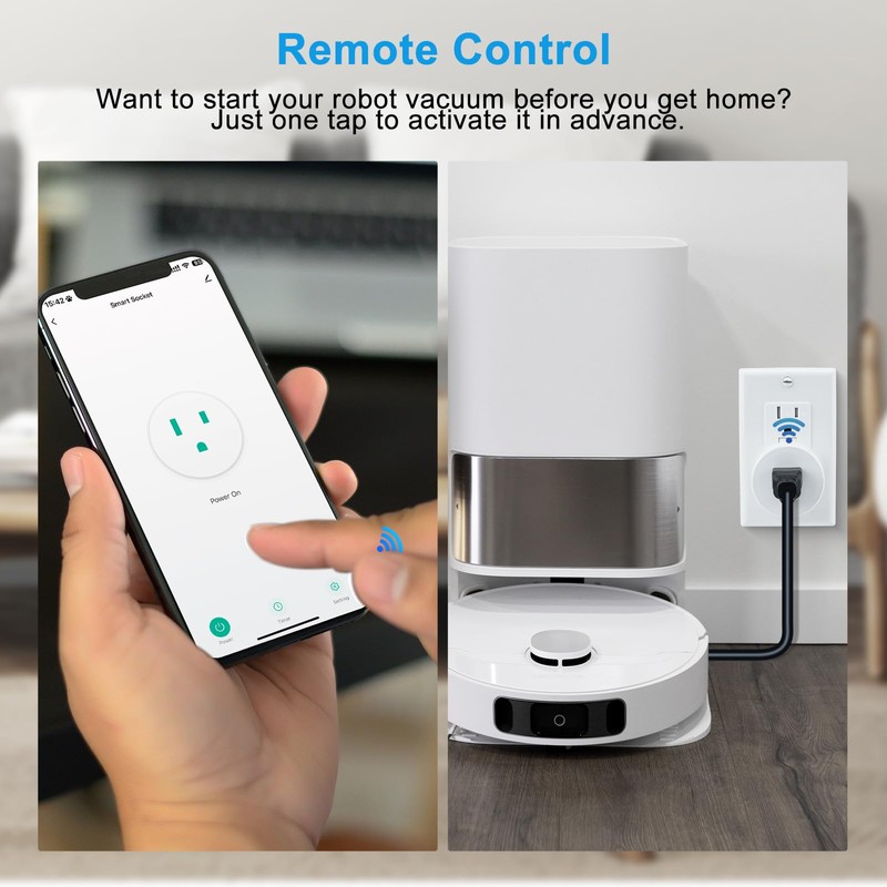 Greencycle Smart Wireless Remote Control Outlet Plug,WiFi Outlets for Household,On