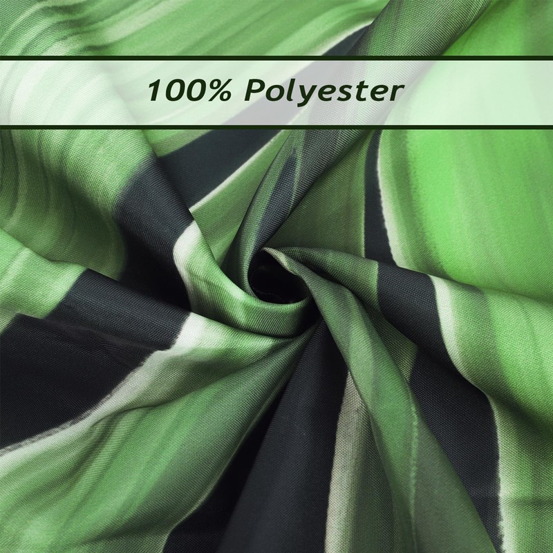 Bonhause Tropical Leaves Shower Curtain for Bathroom Green Palm Leaf