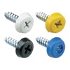 Zinc Plated No. Plate Fixings Yellow Plastic Headed Screws 3/4"