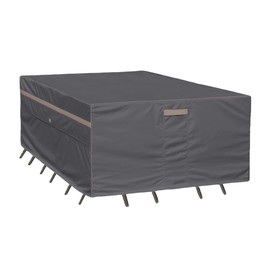 Garden Balsam Heavy Duty Waterproof Patio Furniture Covers,Fade Resistant Outdoor Table and Chair Covers Rectangular 111" Wx 74" D x 28" H Dark Grey