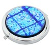 GlassOfVenice Murano Glass Millefiori Folding Compact Mirror - Aqua Blue