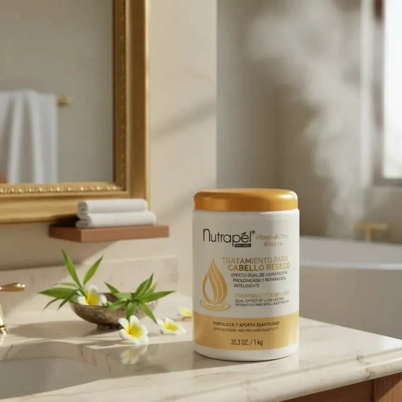 Nutrapel Tratamiento para Cabello Reseco HIdratación y Reparación con Keratina