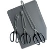 HINMAY Stainless Steel Scissor Tongs Cooking Tongs Set, Set of