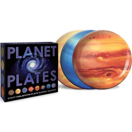 The Unemployed Philosophers Guild Planet Plates - 8" Melamine Astronomy Dessert Plates, Perfect for Appetizers and Snacks, Boxed Set of 8