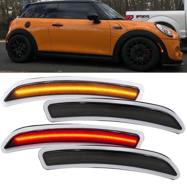KYYET Smoked Lens Led Side Marker Light Kit Compatbile with