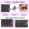 Lash Clusters Kit Natural Eyelashes Individual D-Curl Soft Cluster Lashes