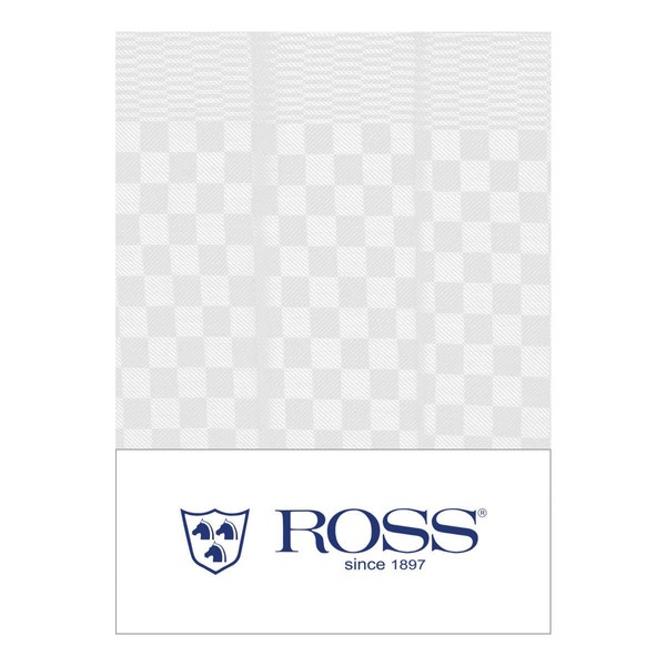 Ross Pack of 3 Cotton Tea Towels White 45 x 65 cm