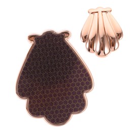 Ipetboom Portable Foot Remover Exfoliator Tool Metal Rubbing Board for Dead Skin Callus Removal Comfortable Grip for Smooth Feet for Home Use Golden