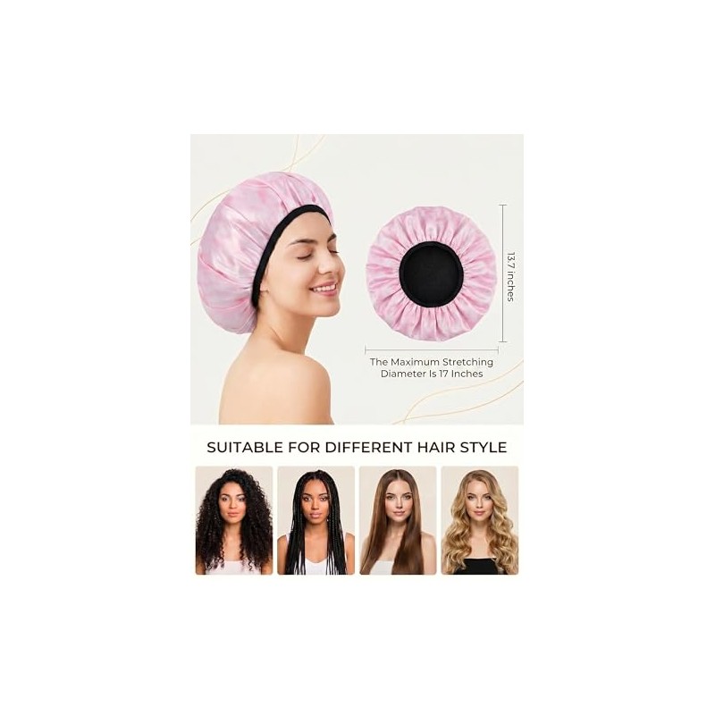 Aquior Gorro de ducha, gorro de baño extra grande de