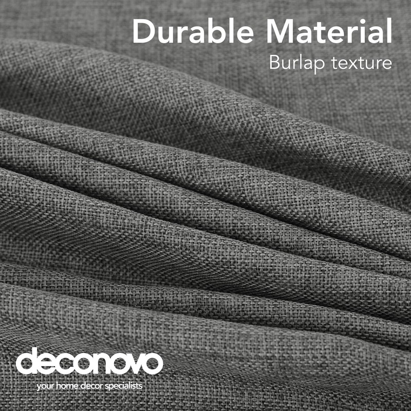 Deconovo Square Wipeable Faux Linen Table Cloth Water Resistant Tablecloth