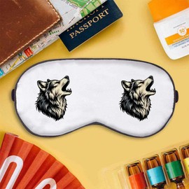 'Howling Wolf Portrait' Sleep/Travel Eye Mask (EY00025264)