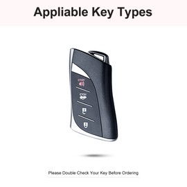 SHANGHONG Compatible with Lexus Key Fob Cover with Keychain Leather Crystal 360 Degree Protection Key Shell Case for Lexus ES350 ES300h UX200 LS500 LS500H LC500 LC500h Smart Key-Red