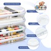 HQAUT Clear Hard Shell Zipper Case, 4 Pack Diaper Bag