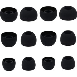 ALXCD Ear Tips Compatible with LG Tone Free FP9, 6 Pairs S/M/L Sizes Replacement Soft Silicone Earbuds Tips Eartips, Compatible with LG Tone Free FP5 FP8 FP9, Black
