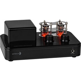 Dayton Audio HTA20 Integrated Stereo Hybrid Hi-Fi Vacuum Tube Class A/B Amplifier 20 Watts RMS with Subwoofer Output, Headphone Output, Bluetooth 5.0 and USB DAC