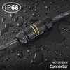 EVOGES IP68 Waterproof Outdoor Inline Cable Connector, 3 Pole, Ø5-12mm