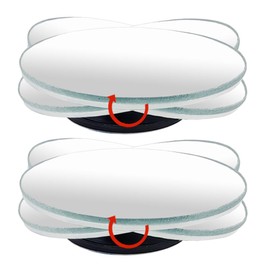 2PCs Automotive Rearview Mirror Blind Spot Mirror, Adjustable HD Round Mirrors, Frameless Wide Angle Convex Mirrors, Automotive Side Rearview Assistance (Round)