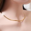 TaYolnFaSo 18k Real Gold Plated Herringbone Chain Necklaces for Women