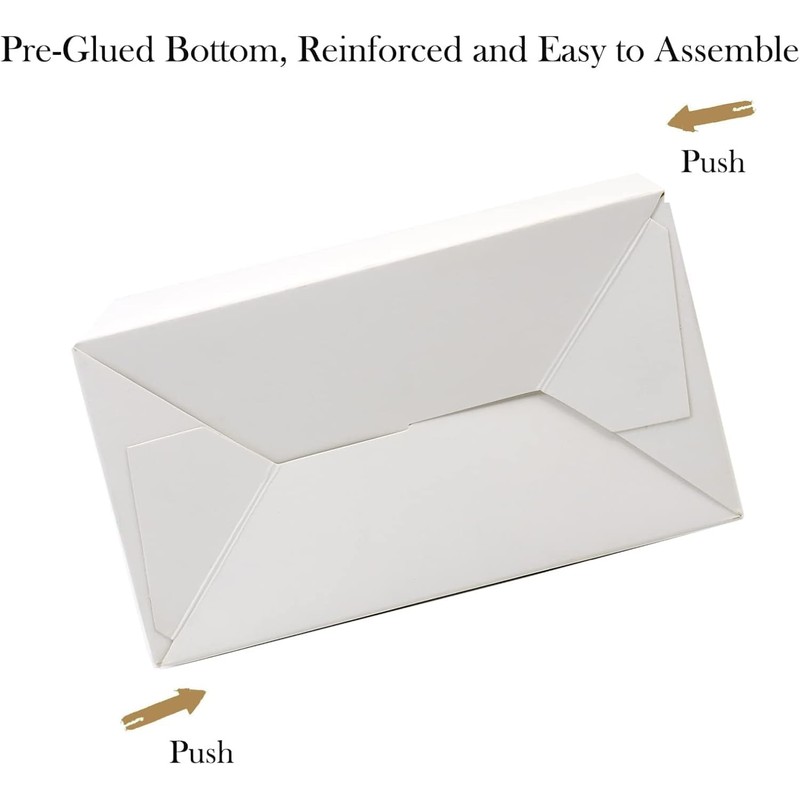 Oletx 12-Pack White Party Favor Treat Boxes, Goodie Gable Paper