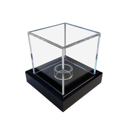 LL-Golf Small Universal Acrylic Display Case 6 x 6 x 6 cm / Showcase / Display Case with Black Velvet for Minerals, Fossils, Stones, Models, Mini Figures, Watches, Jewellery, Coins, Medals