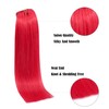 Aison Red Clip in Hair Extensions Real Human Hair 70G/7Pcs