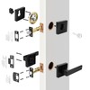 Probrico Matte Black Exterior Door Locksets with Deadbolt,Front Door Passage