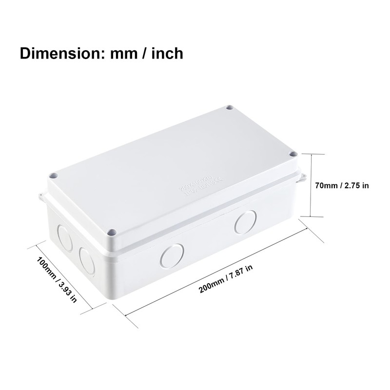Guangstar Waterproof/Bugproof IP65 Universal Reserved Holes Electrical Junction Box, ABS