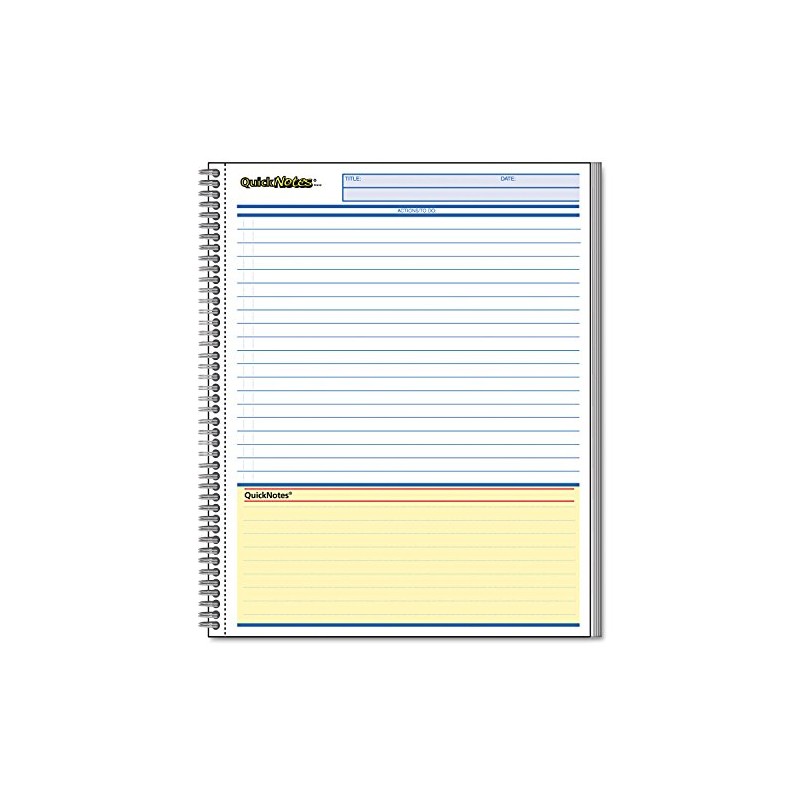 Mead Cambridge 06066 Side Bound Guided Business Notebook, QuickNotes, 11