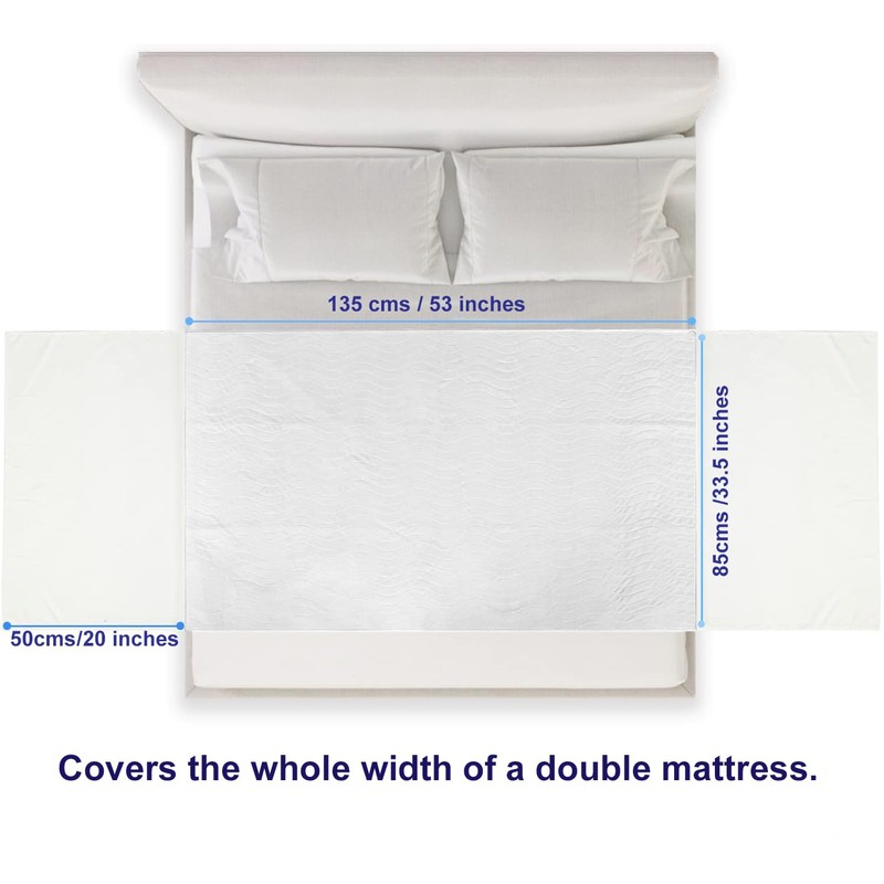 Deluxe Washable and Absorbent Reusable, Double-size Bed, Incontinence Pad/Waterproof Mattress