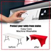 Dololoo Stretchable Tablecloths 6ft for Rectangle Tables with Open Back,