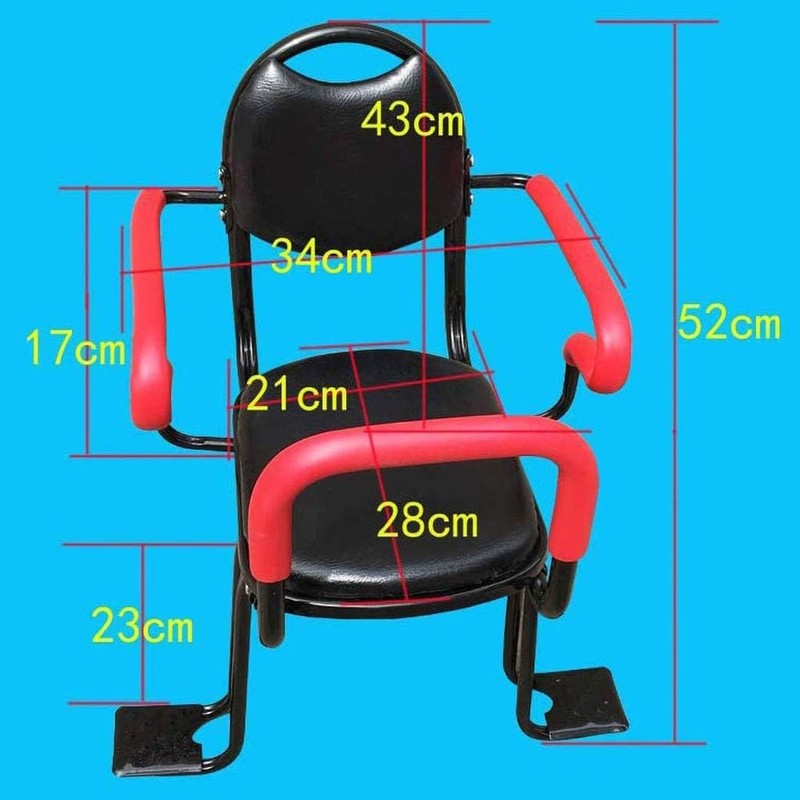 Child Electric Bike Seat with High Barrier - Black