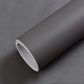 Wallpaper Sticker Black Remake Sheet Plain Removable Waterproof Sheet Cutting Sheet Renovation Sheet Thick Stylish Removable Black Wallpaper DIY Heat Resistant 11.8 x 78.7 inches (30 x 200 cm)