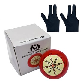 Miracle Maker Billiards Cue Ball Practice Training Artifact, Used in American Billiards Eight Balls, 2 Billiard Gloves