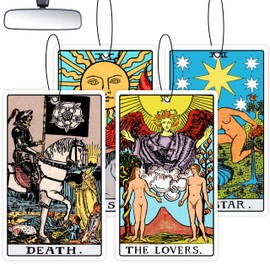 Tarot Card Car Decor Air Freshener, Witchy Car Accessory Hanging Freshie, Apply Your Own Fragrance, Mysterious Car Accessories Diffuser Airfreshner [No Scent - 1pc] (The Empress)