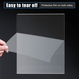 xydstay 6pack 8.5x11 Acrylic, L Shape Clear Plastic, Menu Holder, Unbreakable Table sign holder for Restaurant, Office, School, Store and Home Use