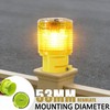 QXMH Solar Strobe Warning Light - Bright 360 Degree Solar