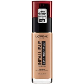 L'Oreal Paris Makeup Infallible Up to 24 Hour Fresh Wear Foundation, Amber, 1 fl; Ounce