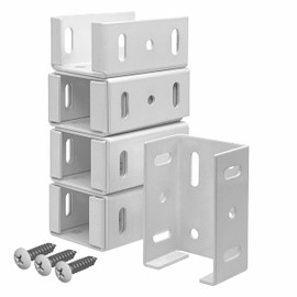 OHIY Heavy Duty Aluminum Fence Bracket for Vinyl Fencing Panel to Post Connection, Metal Replacement for 2.75in Plastic Brackets, Fits 2-3/4" Rails, 8 pcs with Screws