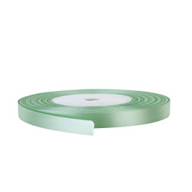 3mm Double Sided Satin Polyester Ribbon Rolls, 50 Metres for Fabric Bows Wedding Gift Wrapping Supplies Ornaments Party Favor Braids Baby Shower Decoration Floral Arrangement, Mint Green