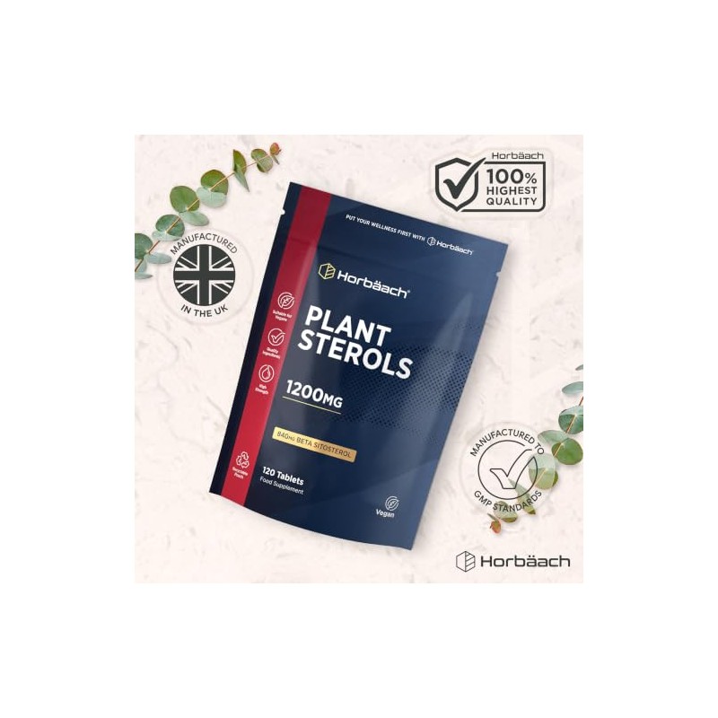 Plant Sterols 1200mg - 120 Tablets - with Beta-Sitosterol