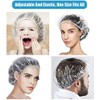 Xutong Disposable Shower Caps 100 Pieces Transparent with Elastic Hair
