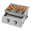 AGULIUM 2-Burner LPG Gas BBQ Grill with Infrared Ceramic Burner,