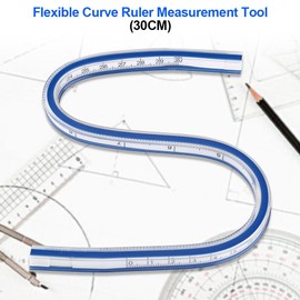 Flexible Curve Ruler, Flexible Curves Ruler Measure Tool for Drawing Painting Graphics and Dress Design (30 cm)
