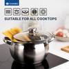 Daniks Classic 11-Piece Stainless Steel Cookware Set with Glass Lids,
