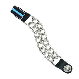 Daniel Smart Motorcycle Vest Extender - Silver Double Chain Biker Vest Extender with Butterfly Design & Snap Button 1-PCS