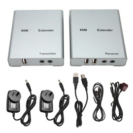 HD Multimedia Interface KVM USB Extender Over Cat5e/6 1080P HD Video Extender for Mouse and Keyboard Control 100‑240V AU Plug