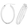 925 Sterling Silver Ladies Hoop Earrings - 36mm*4mm WJS39440